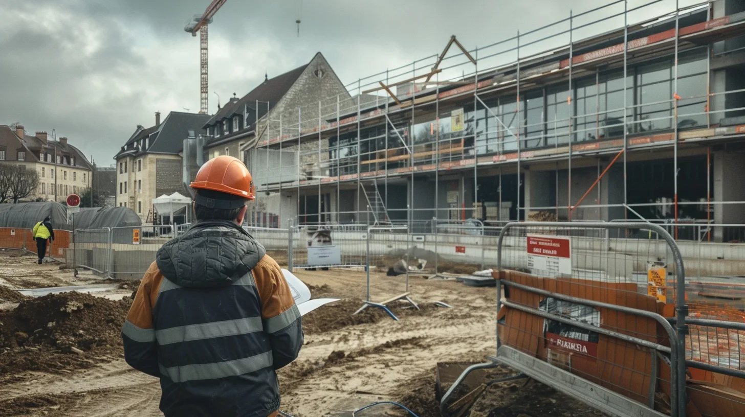 Chantier marché public France menuiseries
