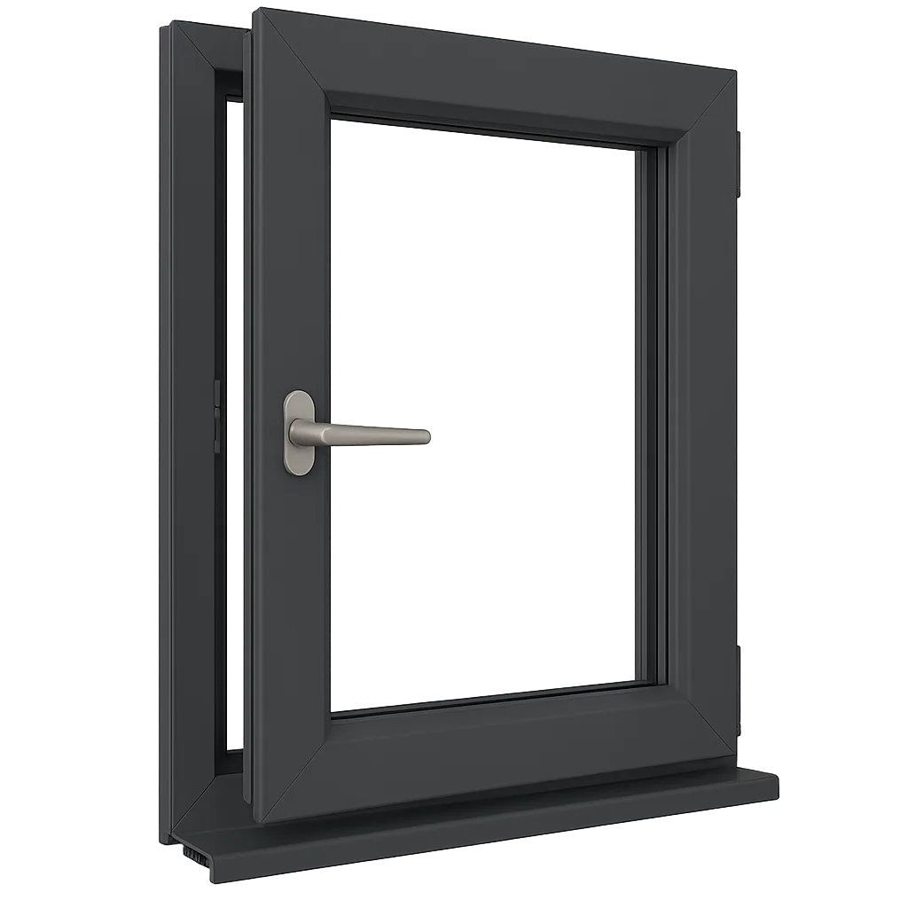 Exemple de fenêtre GEALAN gris anthracite