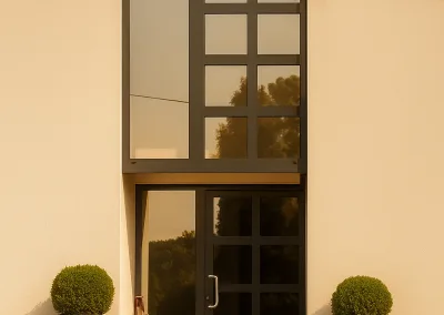 Menuiserie aluminium avec vitrage